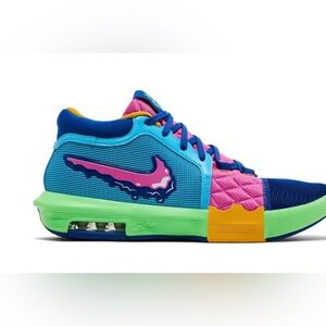 Nike Colorblock Athletic Sneaker - Blue/Pink/Green/Yellow